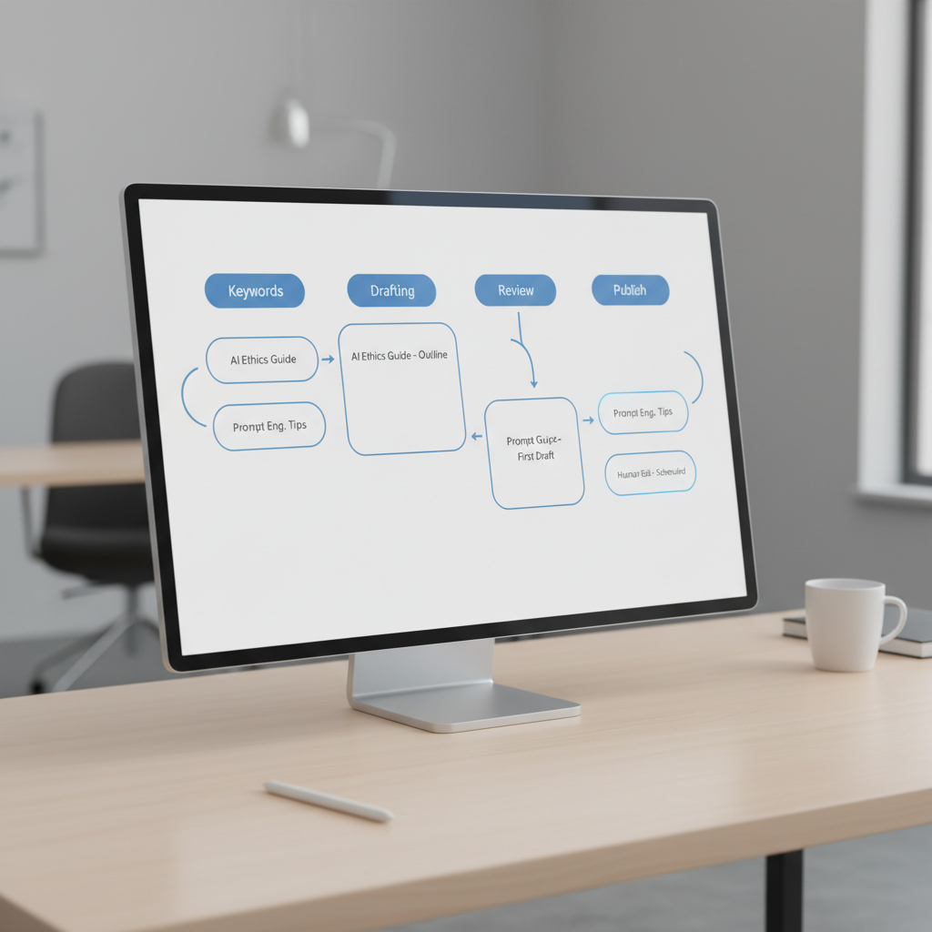 An SEO content automation workflow from keyword research to publishing