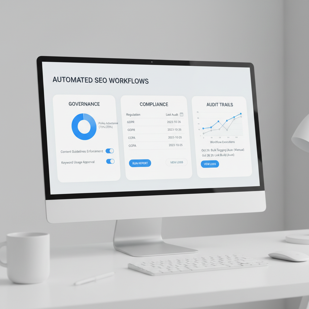 enterprise seo workflows automation — Governance, compliance, and audit trails in automated seo workflows